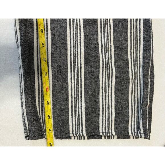 Pink Rose Pants Womens Small Gray & White Striped Pull On Boho Wide Leg (e1) - Picture 5 of 8